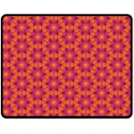 Pattern Abstract Floral Bright Double Sided Fleece Blanket (Medium) 