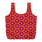 Pattern Abstract Floral Bright Full Print Recycle Bags (L) 
