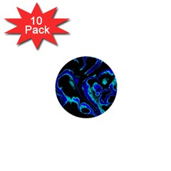 Glowing Fractal C 1  Mini Buttons (10 Pack)  by Fractalworld