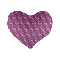 Pattern Abstract Squiggles Gliftex Standard 16  Premium Flano Heart Shape Cushions by Nexatart