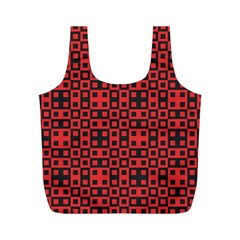 Abstract Background Red Black Full Print Recycle Bags (m) 