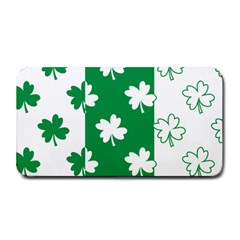 Flower Green Shamrock White Medium Bar Mats by Mariart