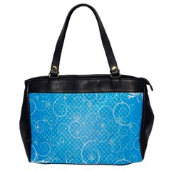 Leaf Blue Snow Circle Polka Star Office Handbags by Mariart