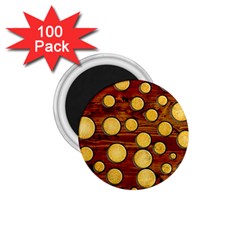 Wood And Gold 1 75  Magnets (100 Pack) 