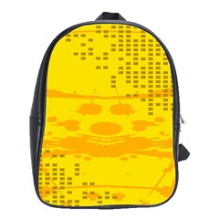 Texture Yellow Abstract Background School Bags(large) 