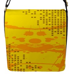 Texture Yellow Abstract Background Flap Messenger Bag (s)