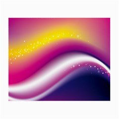 Rainbow Space Red Pink Purple Blue Yellow White Star Small Glasses Cloth (2-side) by Mariart