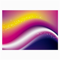 Rainbow Space Red Pink Purple Blue Yellow White Star Large Glasses Cloth (2-side) by Mariart