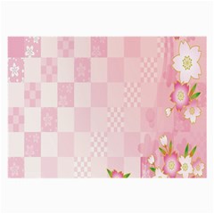 Sakura Flower Floral Pink Star Plaid Wave Chevron Large Glasses Cloth by Mariart