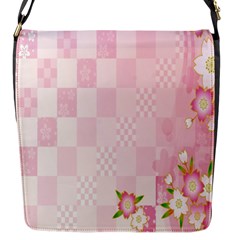 Sakura Flower Floral Pink Star Plaid Wave Chevron Flap Messenger Bag (s) by Mariart