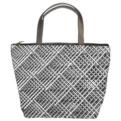 Pattern Metal Pipes Grid Bucket Bags by Nexatart