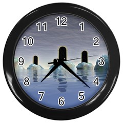 Abstract Gates Doors Stars Wall Clocks (black) by Nexatart