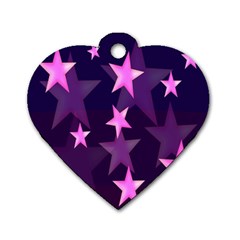 Background With A Stars Dog Tag Heart (two Sides)