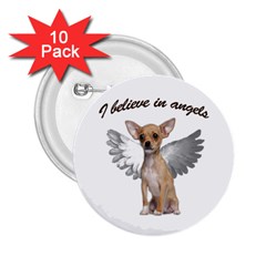 Angel Chihuahua 2 25  Buttons (10 Pack)  by Valentinaart