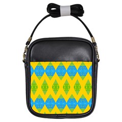 Rhombus Pattern           Girls Sling Bag by LalyLauraFLM