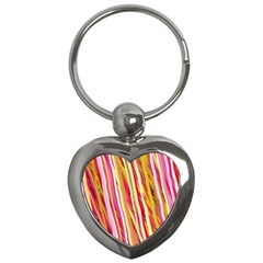 Color Ribbons Background Wallpaper Key Chains (heart) 