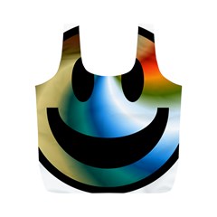 Simple Smiley In Color Full Print Recycle Bags (m)  by Nexatart