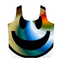 Simple Smiley In Color Full Print Recycle Bags (l)  by Nexatart