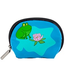 Frog Flower Lilypad Lily Pad Water Accessory Pouches (small) 