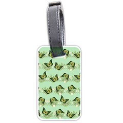 Green Butterflies Luggage Tags (one Side)  by linceazul