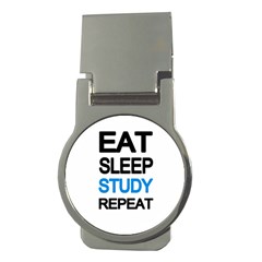 Eat Sleep Study Repeat Money Clips (round)  by Valentinaart