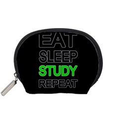 Eat Sleep Study Repeat Accessory Pouches (small)  by Valentinaart