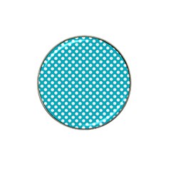 Sleeping Kitties Polka Dots Teal Hat Clip Ball Marker (10 Pack)