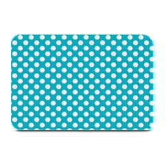 Sleeping Kitties Polka Dots Teal Plate Mats