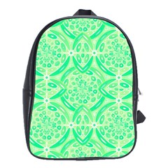 Kiwi Green Geometric School Bags(large)  by linceazul