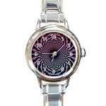 Spider Web Round Italian Charm Watch