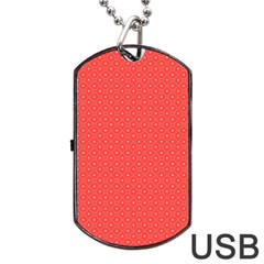 Decorative Retro Hearts Pattern  Dog Tag Usb Flash (two Sides) by TastefulDesigns