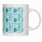 Seamless Floral Background  White Mugs Right