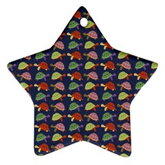Turtle Pattern Star Ornament (two Sides) by Valentinaart