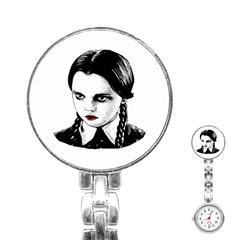 Wednesday Addams Stainless Steel Nurses Watch by Valentinaart