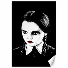 Wednesday Addams Canvas 24  X 36  by Valentinaart