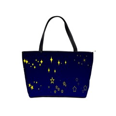 Blue Star Space Galaxy Light Night Shoulder Handbags by Mariart