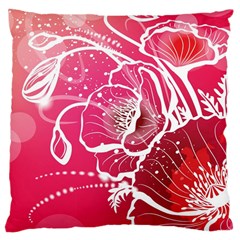 Flower Red Sakura Pink Large Cushion Case (two Sides) by Mariart