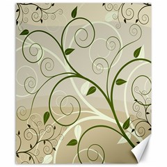 Leaf Sexy Green Gray Canvas 8  X 10  by Mariart