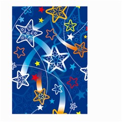 Line Star Space Blue Sky Light Rainbow Red Orange White Yellow Large Garden Flag (two Sides) by Mariart