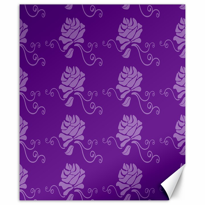 Purple Flower Rose Sunflower Canvas 20  x 24  