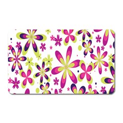Star Flower Purple Pink Magnet (rectangular) by Mariart