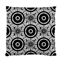 Geometric Black And White Standard Cushion Case (two Sides) by linceazul