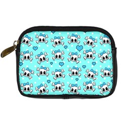 Cute Skull Digital Camera Cases by Valentinaart