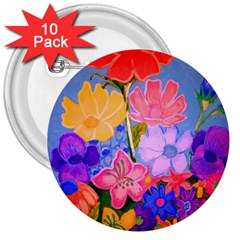 Spring Pastels 3  Buttons (10 Pack)  by dawnsiegler