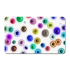 Colorful Concentric Circles              Magnet (rectangular) by LalyLauraFLM
