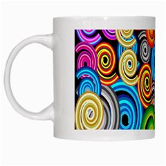 Circle Round Hole Rainbow White Mugs by Mariart