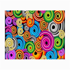 Circle Round Hole Rainbow Small Glasses Cloth (2-side) by Mariart