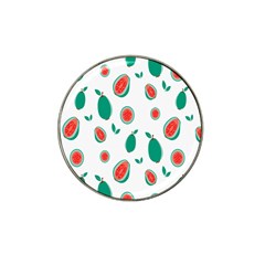 Fruit Green Red Guavas Leaf Hat Clip Ball Marker (4 Pack) by Mariart