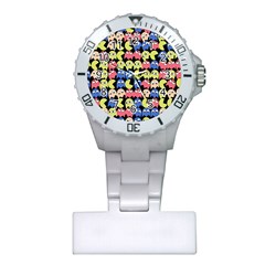Pacman Seamless Generated Monster Eat Hungry Eye Mask Face Color Rainbow Plastic Nurses Watch by Mariart