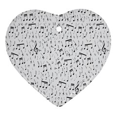 Musical Notes Song Heart Ornament (two Sides) by Mariart